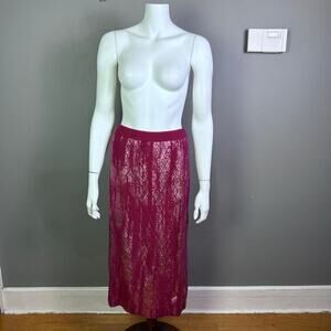 Anthropologie sweater‎ skirt small cable knit long pink glitter fairy NWT